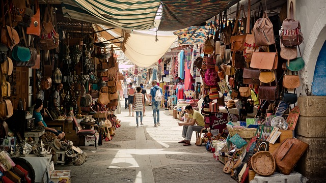A souk in Morocco where you could practice haggling and negotiation.
